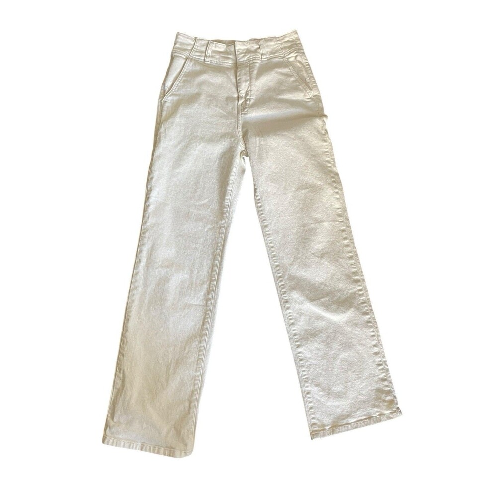 Anthropologie Chino Pilcro  Jeans Pants Women’s Ivory Cream / Off White SZ 27